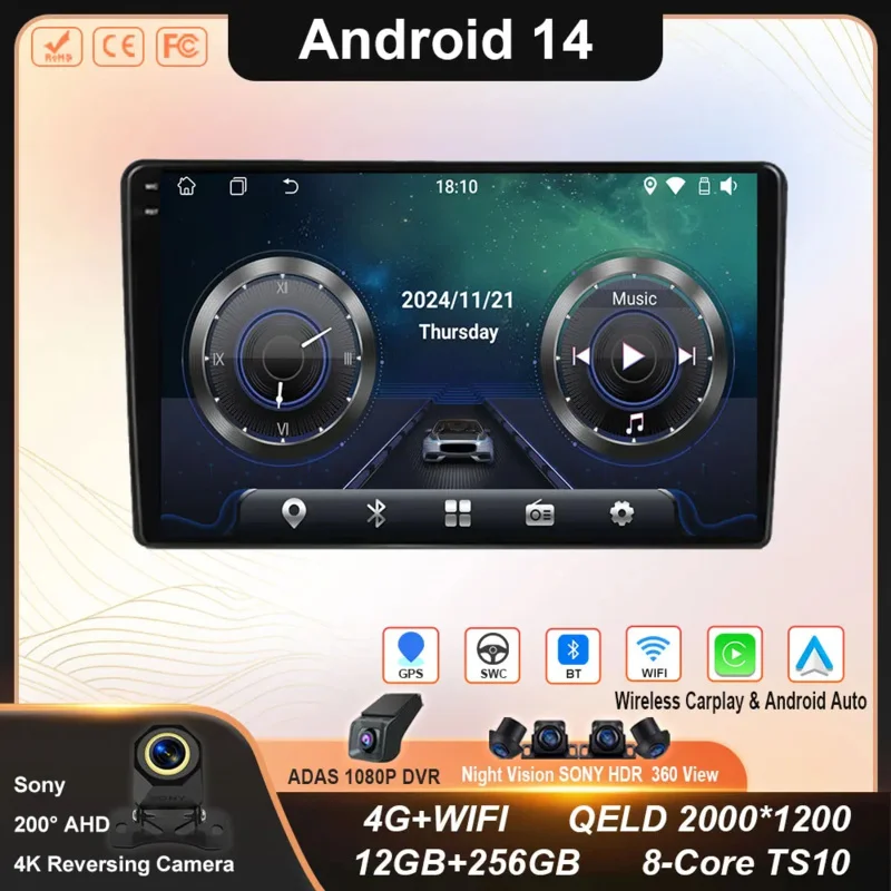 Android 14 Carplay Auto For Peugeot 308 T9 308S 2013 - 2017 Car Radio Multimedia GPS Player Stereo QLED BT DSP Head Unit NO 2din
Android 14 Carplay Auto For Peugeot 308 T9 308S 2013 - 2017 Car Radio Multimedia GPS Player Stereo QLED BT DSP Head Unit NO 2din