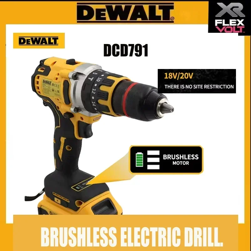 Dewalt DCD791 multifunctional portable power tool, cordless drill brushless driver Dewalt 20V rechargeable lithium battery
Dewalt DCD791 multifunctional portable power tool, cordless drill brushless driver Dewalt 20V rechargeable lithium battery