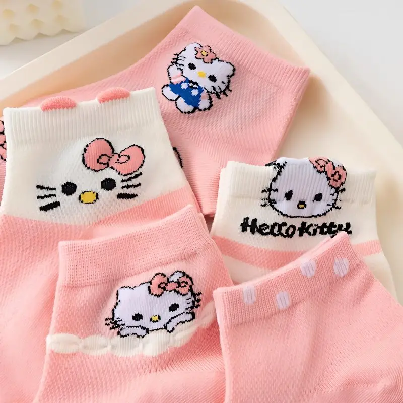 5pcs Kawaii Sanrio Anime Hello Kitty Ins Fashion Children Socks Spring Summer Cute Mesh Breathable Stocking Gifts for Kids
5pcs Kawaii Sanrio Anime Hello Kitty Ins Fashion Children Socks Spring Summer Cute Mesh Breathable Stocking Gifts for Kids