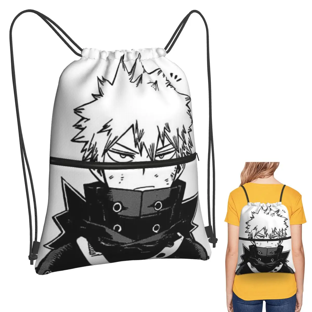 My Hero Academia Katsuki Bakugo Backpacks Casual Drawstring Bags Sports Bag Book Bags for Travel School
My Hero Academia Katsuki Bakugo Backpacks Casual Drawstring Bags Sports Bag Book Bags for Travel School