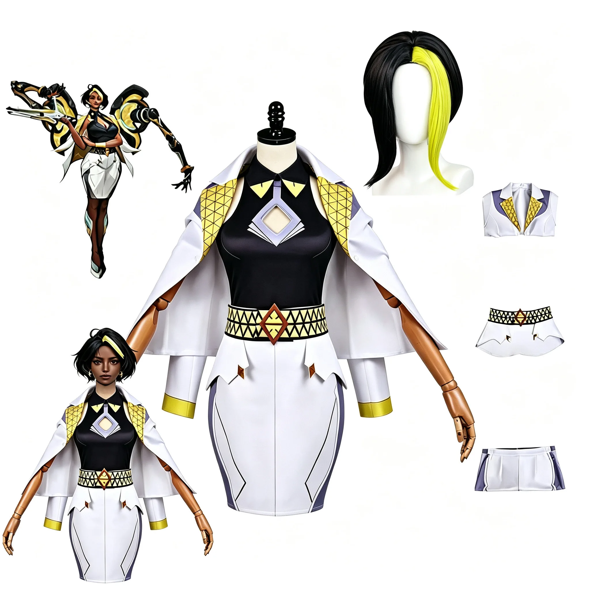 Fantasia Domina Women's Cosplay Skirt Dress Anime Game OW Female Costume Fantasy Halloween Carnival Party Wear
Fantasia Domina Women's Cosplay Skirt Dress Anime Game OW Female Costume Fantasy Halloween Carnival Party Wear