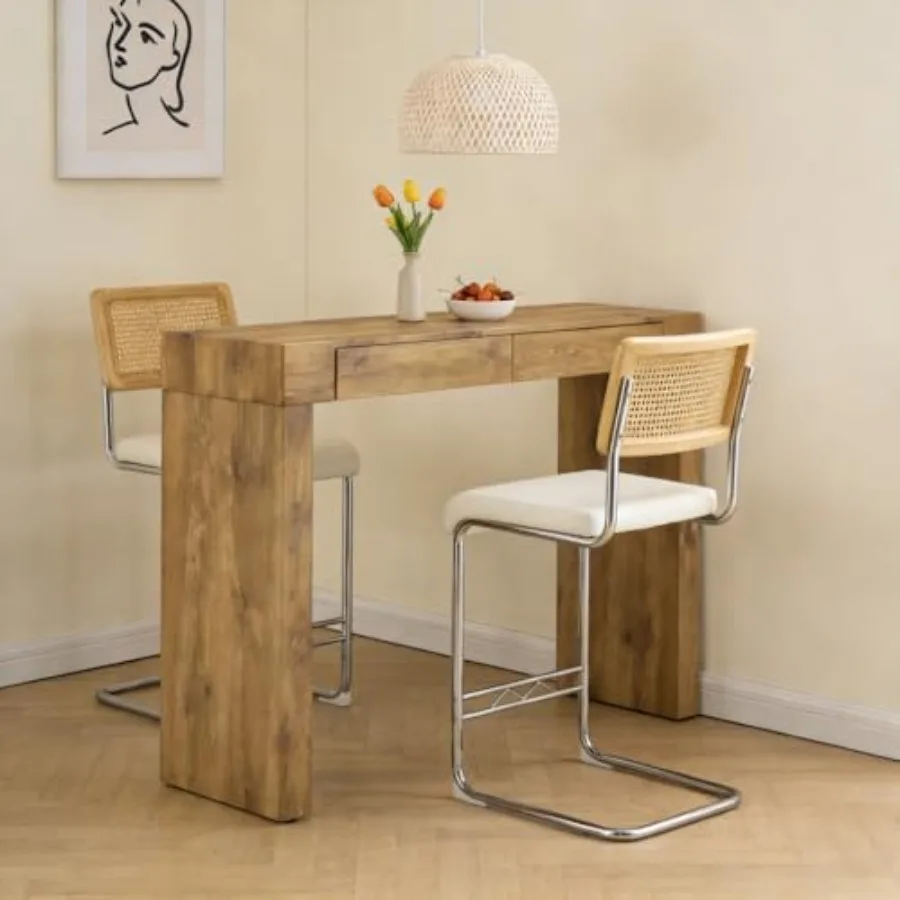 2-piece Set of PU Leather bar Chair Combination, paired with Wood Grain bar Table, with Storage Function, Suitable for Restaura
2-piece Set of PU Leather bar Chair Combination, paired with Wood Grain bar Table, with Storage Function, Suitable for Restaura