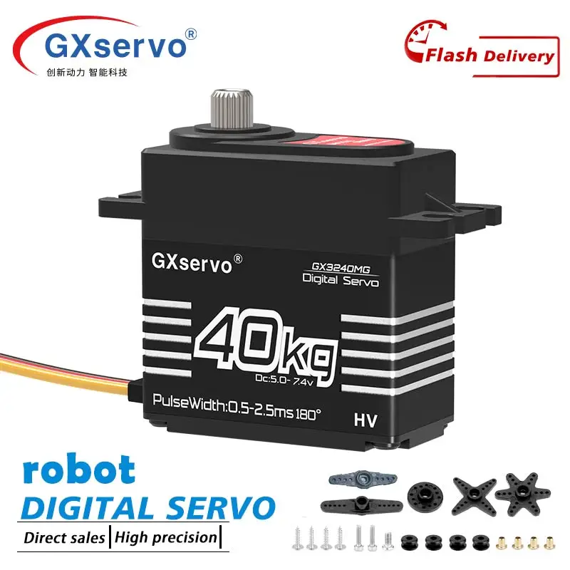 GXservo Servo High Speed Large Torque 35KG 40KG Metal Gear Digital Servos For Rc 1/8 1/10 Truck Robot Quadcopter Car Accessori
GXservo Servo High Speed Large Torque 35KG 40KG Metal Gear Digital Servos For Rc 1/8 1/10 Truck Robot Quadcopter Car Accessori