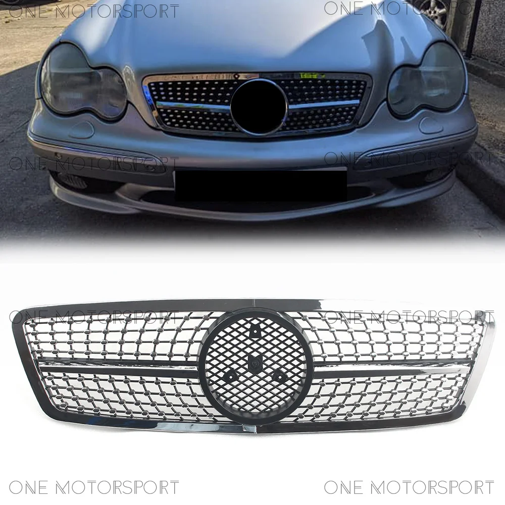 Chrome Black Front Bumper Grille For Mercedes Benz C-Class W203/S203 2001-2007 C230 C240 C280 C320 Front Bumper Racing Grille
Chrome Black Front Bumper Grille For Mercedes Benz C-Class W203/S203 2001-2007 C230 C240 C280 C320 Front Bumper Racing Grille