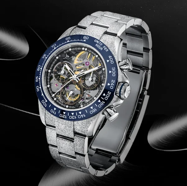 CRONUSART Men Chronograph Watch 42mm Automatic Mechanical Wristwatch Waterproof Luminous Sapphire Ceramic Bezel Skeleton Dial
CRONUSART Men Chronograph Watch 42mm Automatic Mechanical Wristwatch Waterproof Luminous Sapphire Ceramic Bezel Skeleton Dial