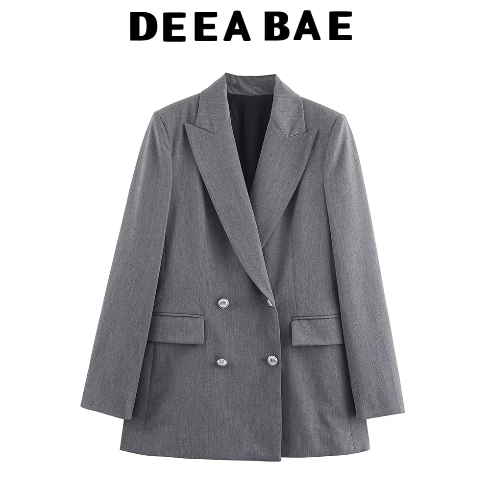 DEEABAE 2025, осенний новый продукт, высококачественный стильный откидной воротник, подплечники, двубортный пригородный костюм с длинными рукавами, пальто 
DEEABAE 2025, осенний новый продукт, высококачественный стильный откидной воротник, подплечники, двубортный пригородный костюм с длинными рукавами, пальто