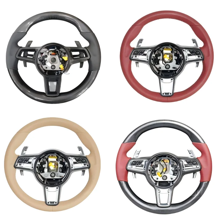 Sporty Leather Steering Wheel Carbon Fiber Suitable for Porsche Panamera Macan Cayman Cayenne Models Without airbags
Sporty Leather Steering Wheel Carbon Fiber Suitable for Porsche Panamera Macan Cayman Cayenne Models Without airbags