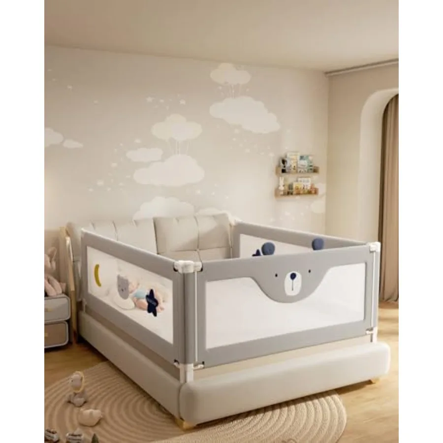 3 Piece Bed Rails for King Size Bed No-Drill Needed Baby Bed Rail Guard for Toddlers with Height Adjustable Thickened Child Saf
3 Piece Bed Rails for King Size Bed No-Drill Needed Baby Bed Rail Guard for Toddlers with Height Adjustable Thickened Child Saf