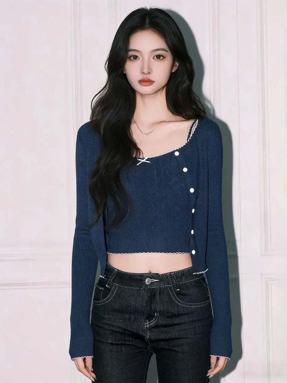 Early Autumn Hollow out Sleeveless Knitted Cardigan Two-Piece Set Women's Fashionable Breathable Long Sleeve Top
Early Autumn Hollow out Sleeveless Knitted Cardigan Two-Piece Set Women's Fashionable Breathable Long Sleeve Top