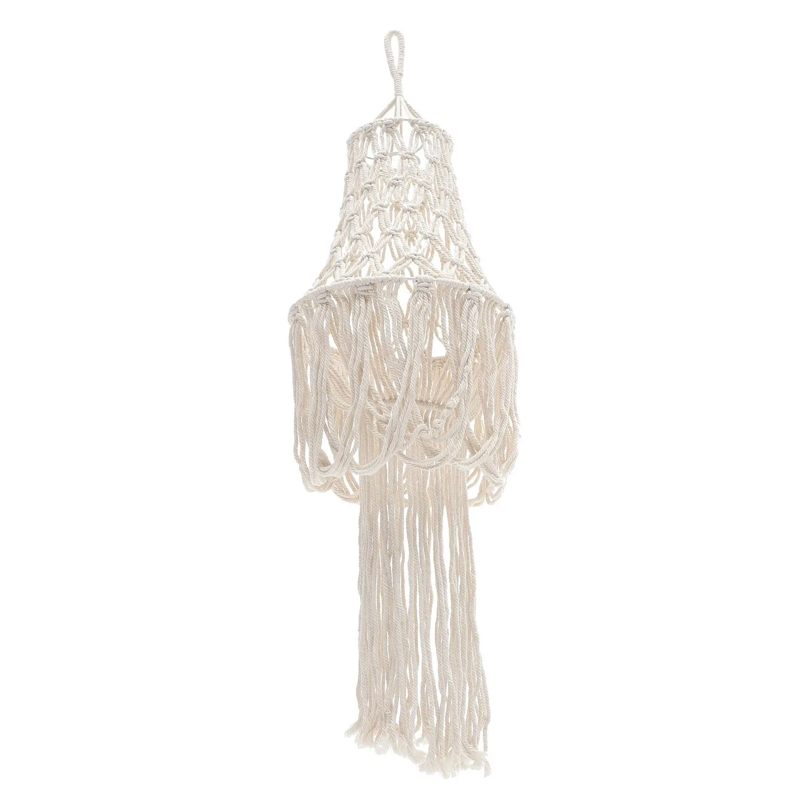 Macrame Bohemian Cotton Rope Woven Lampshade Hanging Lamp Shade Decorative Ceiling Light Cover Rustic Pendant Lamp Ornament
Macrame Bohemian Cotton Rope Woven Lampshade Hanging Lamp Shade Decorative Ceiling Light Cover Rustic Pendant Lamp Ornament