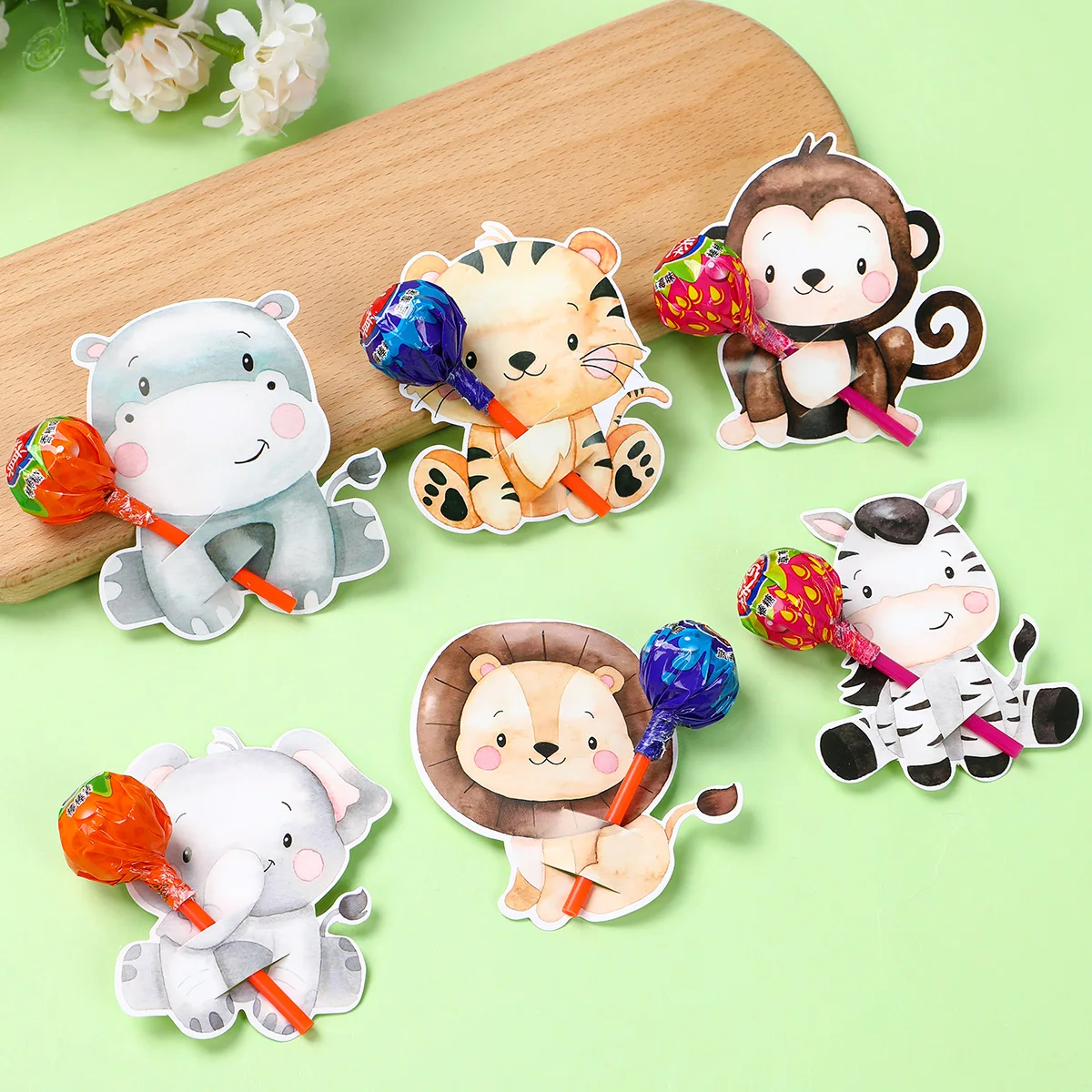 Jungle Animal Lollipop Paper Cards Birthday Baby Shower Party Decoration for Kids Lollipop Paper Cards Birthday Party Supplies
Jungle Animal Lollipop Paper Cards Birthday Baby Shower Party Decoration for Kids Lollipop Paper Cards Birthday Party Supplies