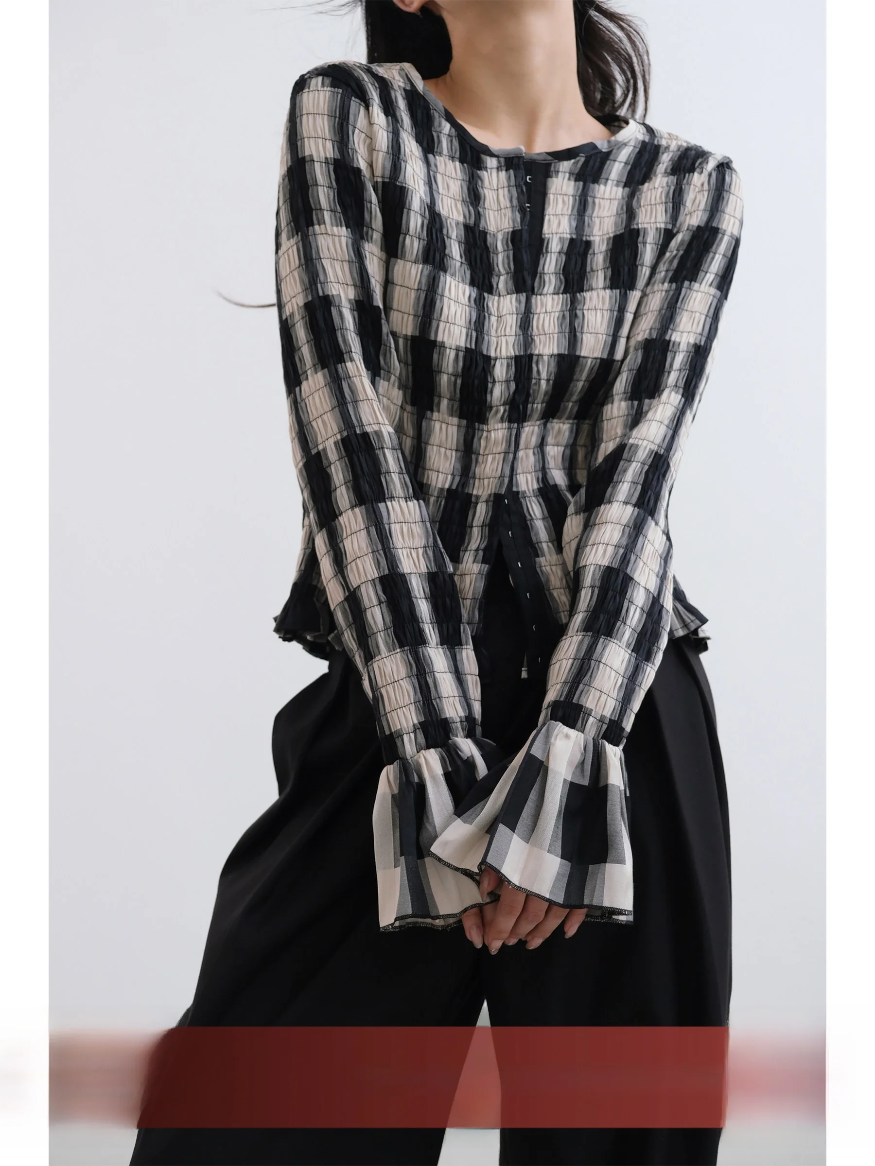 Classic Plaid Women's irt Bell Sve Top Warm Polyester Fabric round Ne Long Sve Loose Fit Commute Sle Autumn 2025
Classic Plaid Women's irt Bell Sve Top Warm Polyester Fabric round Ne Long Sve Loose Fit Commute Sle Autumn 2025