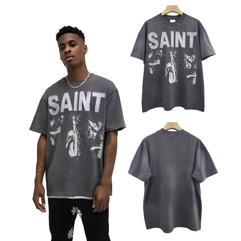 Y2k Одежда Мужская уличная одежда с принтом Saint Графические футболки Хип-хоп Уличный стиль Хлопковые повседневные футболки с короткими рукавами в стиле ретро
Y2k Одежда Мужская уличная одежда с принтом Saint Графические футболки Хип-хоп Уличный стиль Хлопковые повседневные футболки с короткими рукавами в стиле ретро