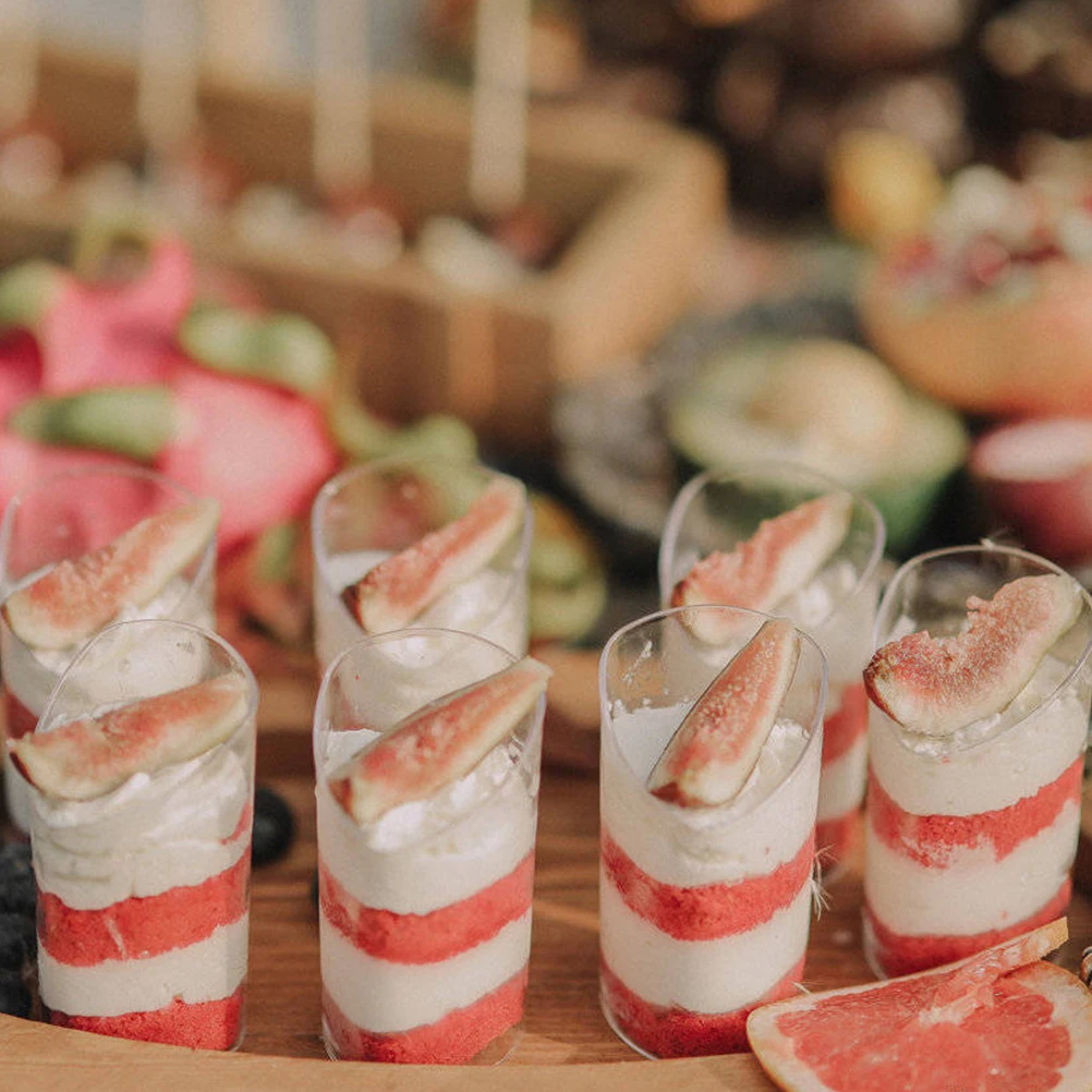 30pcs Mini Pudding Cup 65ml Cylinder Mouth Disposable Jelly Mousse Dessert Plastic Party Cups for Bar Restaurant
30pcs Mini Pudding Cup 65ml Cylinder Mouth Disposable Jelly Mousse Dessert Plastic Party Cups for Bar Restaurant