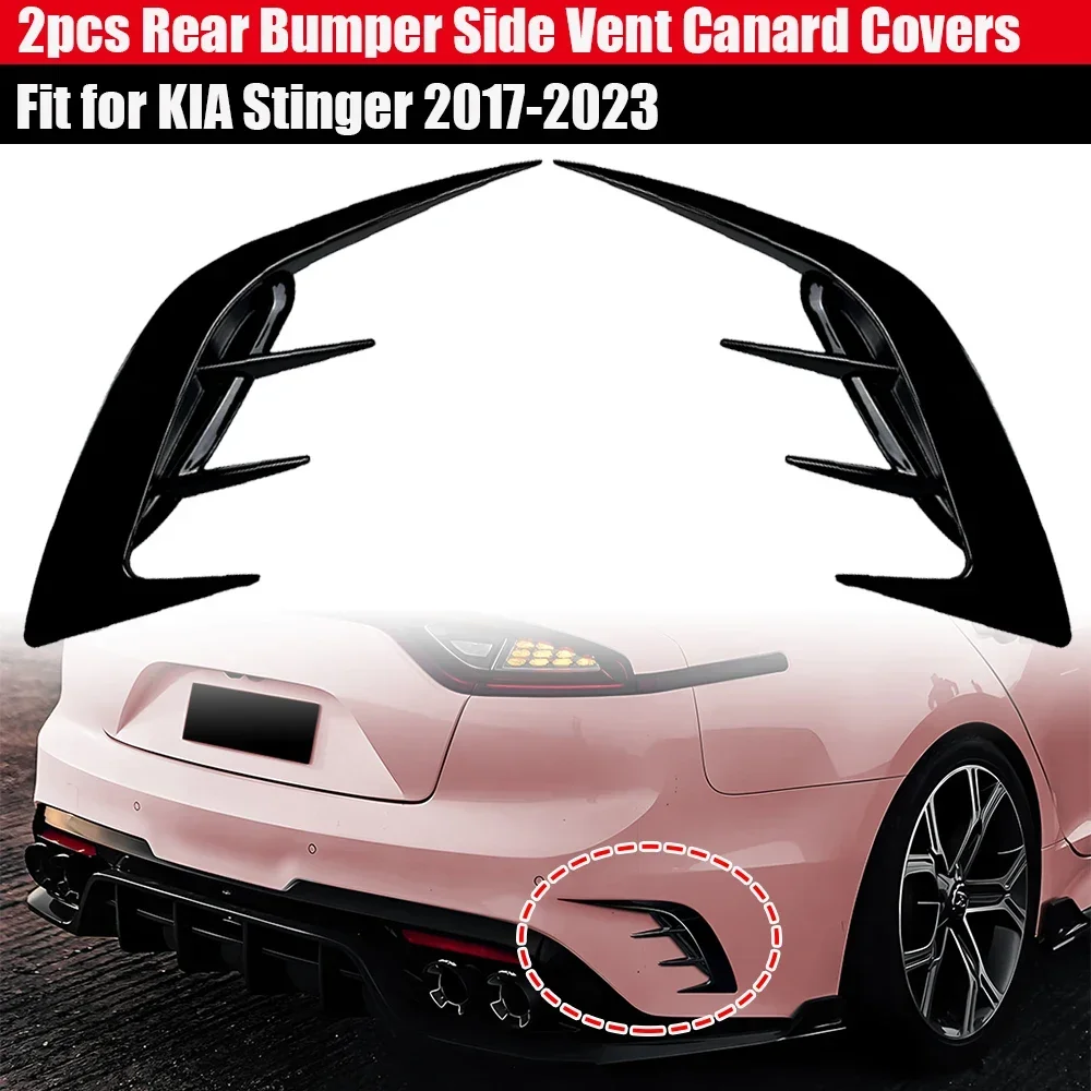 1set in 2pc ABS Gloss Black/ Carbon Fiber Style Rear Bumper Side Vent C Canard Covers Trim Decoration For KIA Stinger 2017-2023
1set in 2pc ABS Gloss Black/ Carbon Fiber Style Rear Bumper Side Vent C Canard Covers Trim Decoration For KIA Stinger 2017-2023