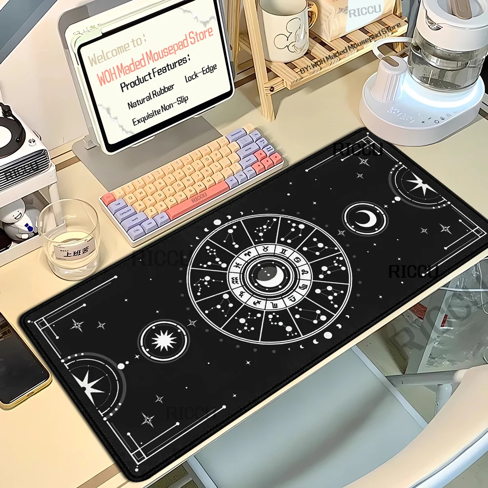 Zodiac Mousepad Moon Star Mouse Mats PC Large Gaming teclado Mouse Pad Rubber Extended Desk Mat Office accessories Black Playmat
Zodiac Mousepad Moon Star Mouse Mats PC Large Gaming teclado Mouse Pad Rubber Extended Desk Mat Office accessories Black Playmat