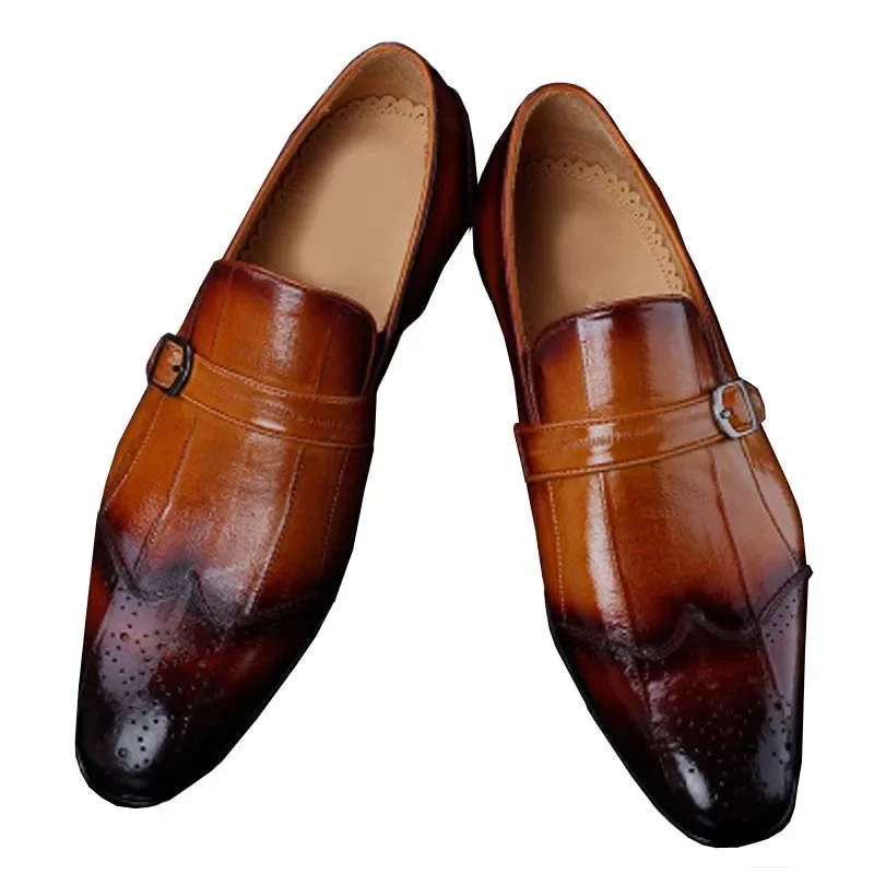 Ourui Eel Skin Leisure Кожаная мужская обувь Кожаная подошва Мужские модельные туфли без шнуровки 
Ourui Eel Skin Leisure Кожаная мужская обувь Кожаная подошва Мужские модельные туфли без шнуровки