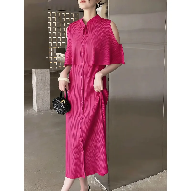 Плиссированное платье Miyake 2026, летнее, французский повседневный стиль, элегантное, больших размеров, высокоэластичное, однобортное, длинное, для женщин, для работы и повседневной носки
Плиссированное платье Miyake 2026, летнее, французский повседневный стиль, элегантное, больших размеров, высокоэластичное, однобортное, длинное, для женщин, для работы и повседневной носки