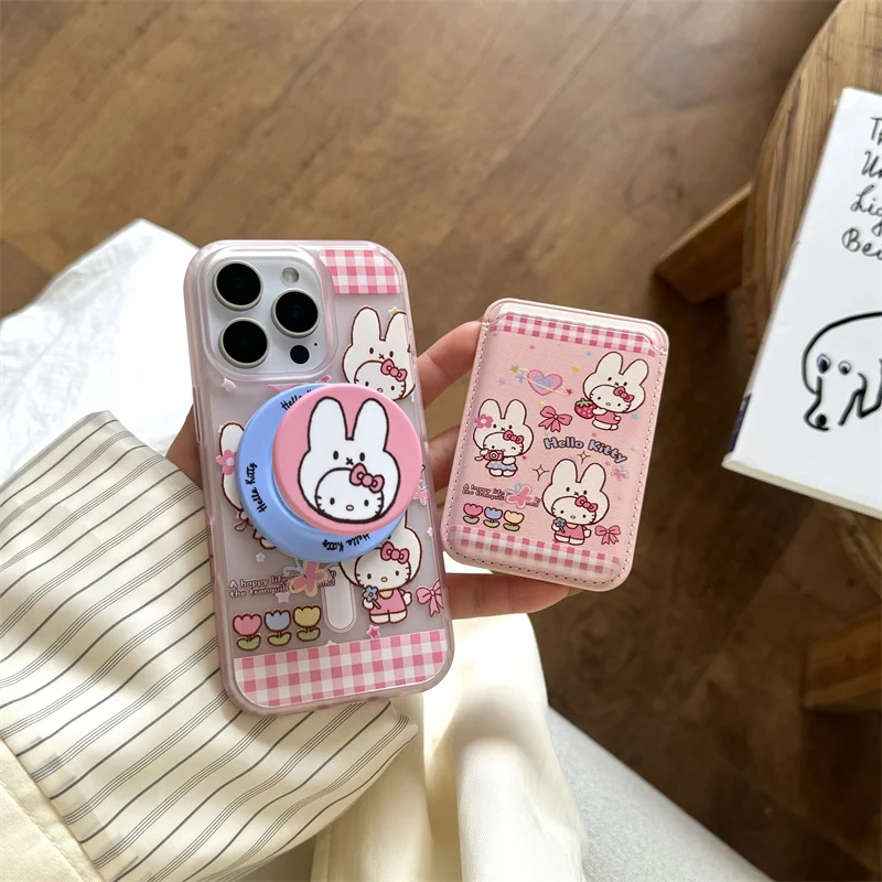 Cute Cartoon Rabbit Hello Kitty Flower KT Magsafe Wallet Wireless Charge Case For iPhone 13 14 15 16 Pro Max Magnetic Holder
Cute Cartoon Rabbit Hello Kitty Flower KT Magsafe Wallet Wireless Charge Case For iPhone 13 14 15 16 Pro Max Magnetic Holder