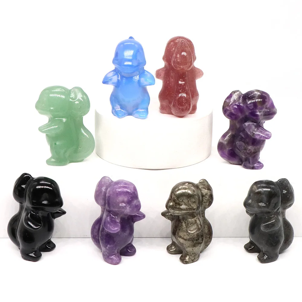 1.2" Cartoon Dragon Figurine Natural Gem Stone Amethyst Carving Anime Statue Healing Crystal Animal Collect Room Decoration Gift
1.2" Cartoon Dragon Figurine Natural Gem Stone Amethyst Carving Anime Statue Healing Crystal Animal Collect Room Decoration Gift