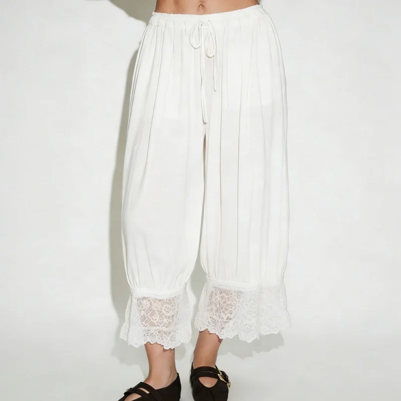 Women Lace Trim Bloomers Pants Elastic Rise Ruffle Vintage Victorian Pantaloons 2026 Summer Beach Vacation Pants
Women Lace Trim Bloomers Pants Elastic Rise Ruffle Vintage Victorian Pantaloons 2026 Summer Beach Vacation Pants 