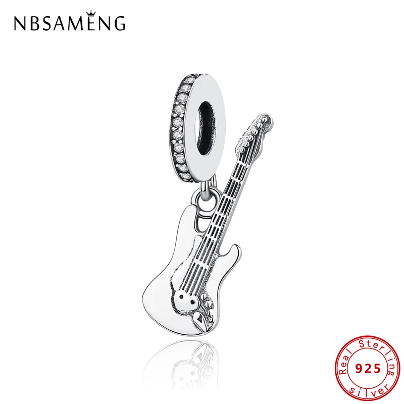 Original 100% 925 Sterling Silver Bead Charm Electric Guitar Pendant Charms Fit Pandora Bracelets Necklaces Women Diy Jewelry
Original 100% 925 Sterling Silver Bead Charm Electric Guitar Pendant Charms Fit Pandora Bracelets Necklaces Women Diy Jewelry