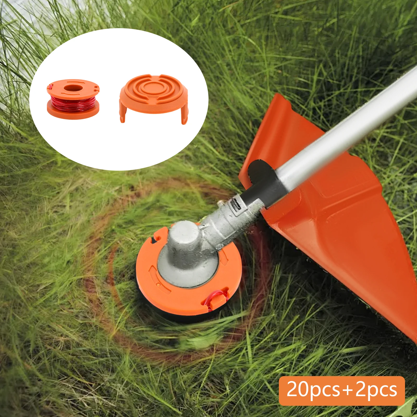 20PCS Round OrangeTrimmer Nylon Spool Line with 2 Caps,Installation Required for Worx Trimmer
20PCS Round OrangeTrimmer Nylon Spool Line with 2 Caps,Installation Required for Worx Trimmer
