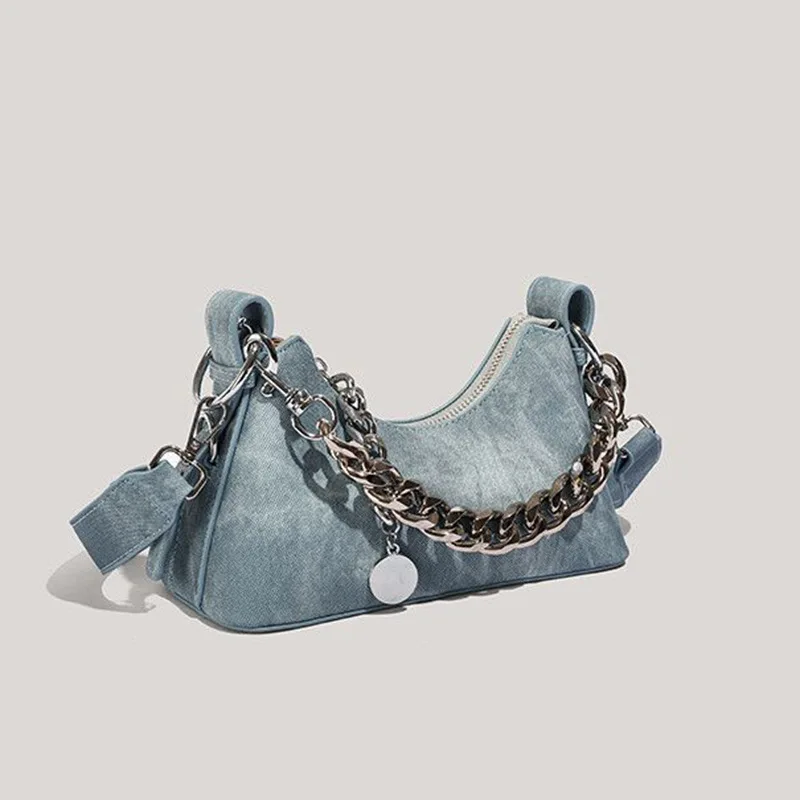 French Stick Underarsed Bag Female Retro Denim Chain Shop Shoulder Bag Popular Women's Bag Canvas Bag
French Stick Underarsed Bag Female Retro Denim Chain Shop Shoulder Bag Popular Women's Bag Canvas Bag