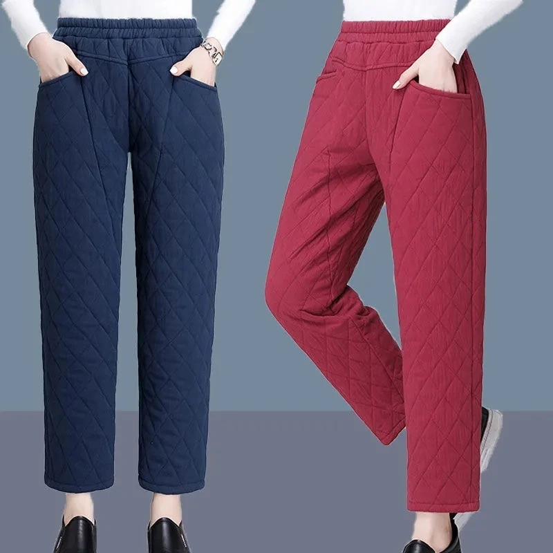 Cotton Pants Women Autumn Winter Thicken Solid Pocket Loose Warm Mom Trousers Fashion Casual High Waist Straight Pantalones
Cotton Pants Women Autumn Winter Thicken Solid Pocket Loose Warm Mom Trousers Fashion Casual High Waist Straight Pantalones