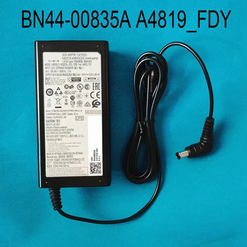 BN44-00835A A4819_FDY 48W 19V 2.53A Monitor AC/AD Adapter Power Supply Charger fits UN32M4500AF UN32K4100AG UN32K4100AF TV Parts
BN44-00835A A4819_FDY 48W 19V 2.53A Monitor AC/AD Adapter Power Supply Charger fits UN32M4500AF UN32K4100AG UN32K4100AF TV Parts