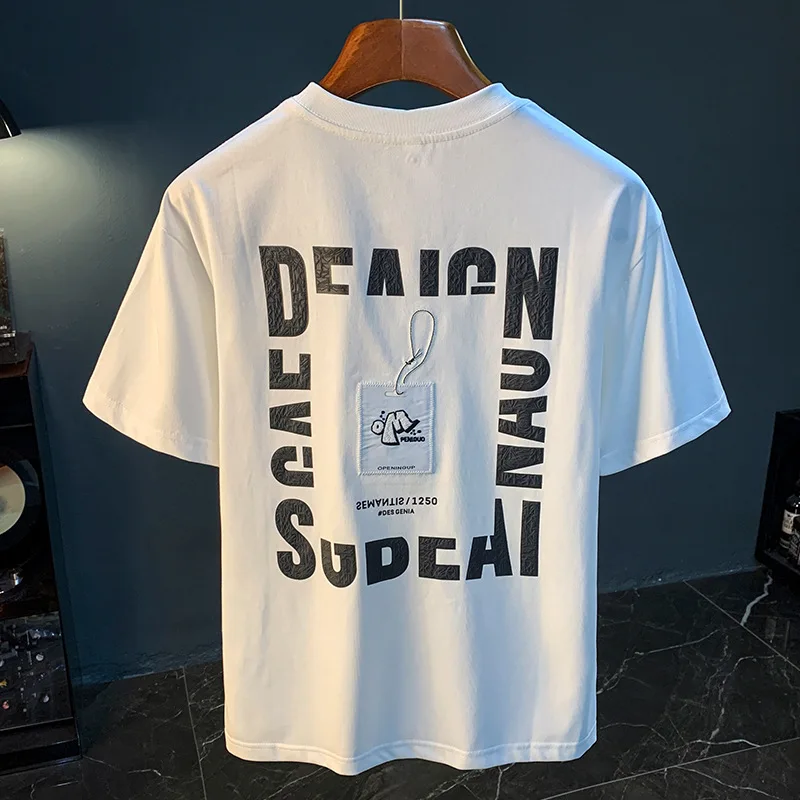 Creative printed short sleeved T-shirt for men 2025 summer new men's clothing round neck loose and versatile casual trend top
Creative printed short sleeved T-shirt for men 2025 summer new men's clothing round neck loose and versatile casual trend top