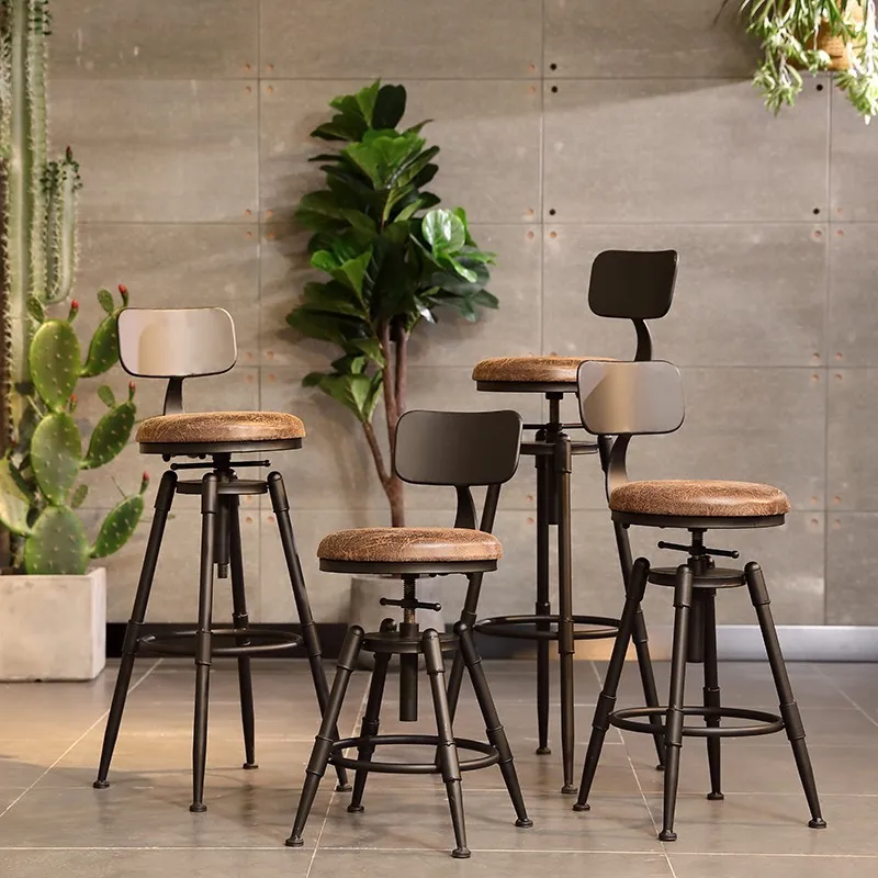 #d for Retro Industrial Style Bar Chair Wood Stool Stool Wrought Iron Backrest Rotary Lift Solid Metal Modern Kitchen Chairs*
#d for Retro Industrial Style Bar Chair Wood Stool Stool Wrought Iron Backrest Rotary Lift Solid Metal Modern Kitchen Chairs*