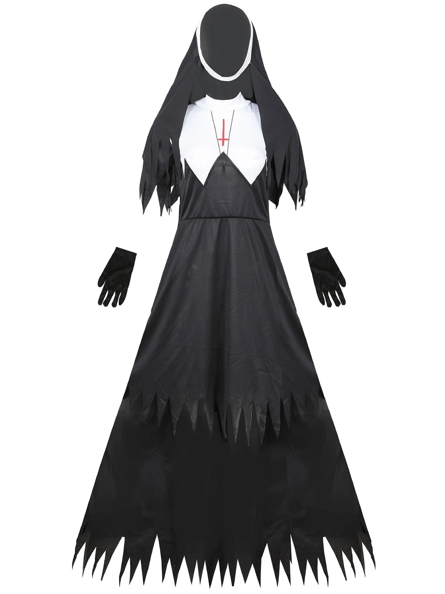 Halloween Zombie Nun Witch Costume Women's Traditional Chinese Stage Performance Clothing Zombie Nun Outfit for Women
Halloween Zombie Nun Witch Costume Women's Traditional Chinese Stage Performance Clothing Zombie Nun Outfit for Women
