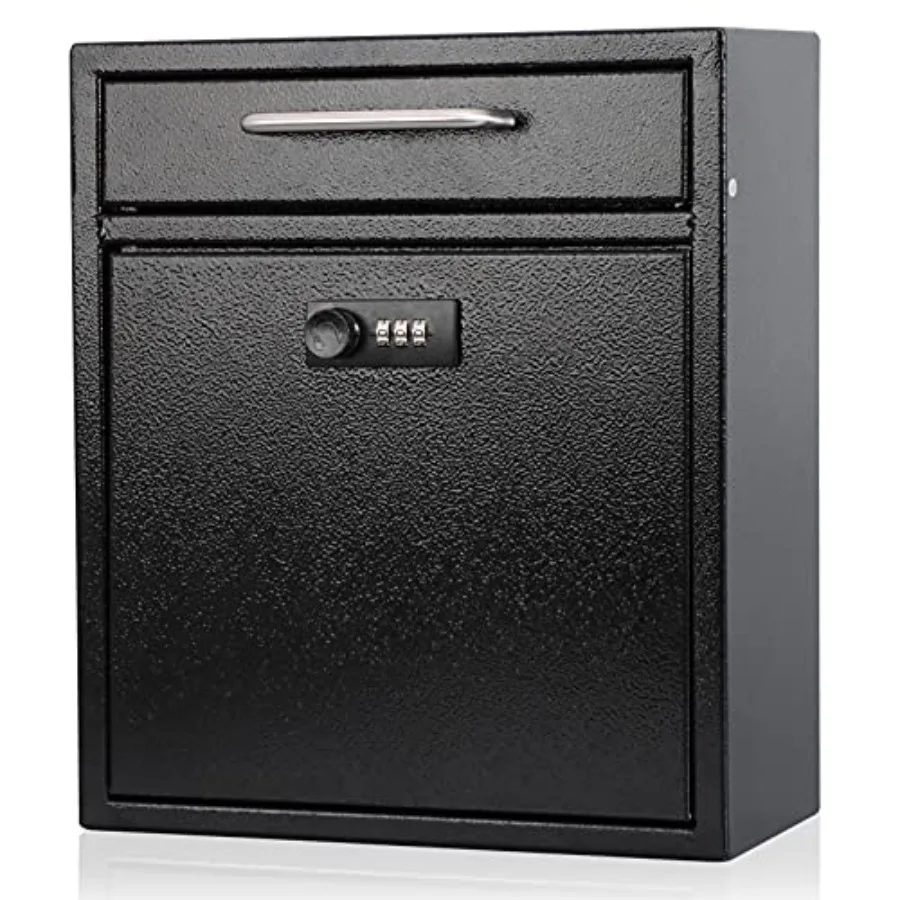 Stee Mai Boxes Outdoor, Locking Wall Mount Mailbox, Security Key Drop Box, 12H x 10.5L x 4.6W Inch, Large
Stee Mai Boxes Outdoor, Locking Wall Mount Mailbox, Security Key Drop Box, 12H x 10.5L x 4.6W Inch, Large