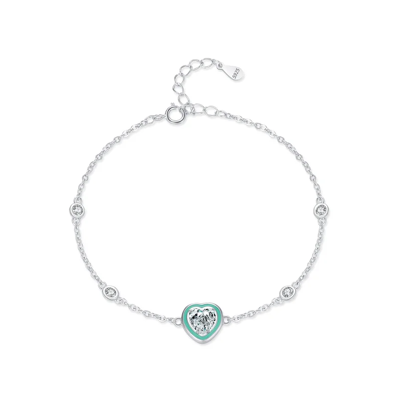 Dawn's Jewel S925 Sterling Silver Sweet Enamel Heart Bracelet Ins Style High-grade Color Matching Heart-shaped Ornament Women
Dawn's Jewel S925 Sterling Silver Sweet Enamel Heart Bracelet Ins Style High-grade Color Matching Heart-shaped Ornament Women