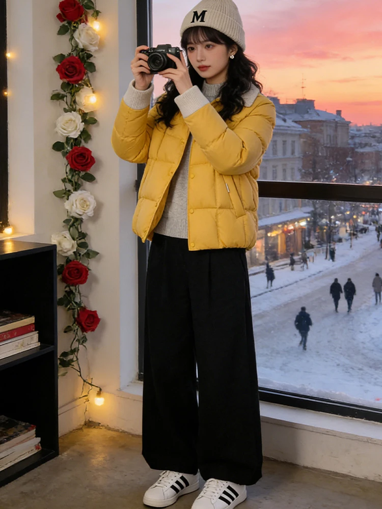 Korean Sle Thiened Winter Jaet Women's Cotton down Coat Warm Outerwear Comfortable Commute Faion Polyester Fiber
Korean Sle Thiened Winter Jaet Women's Cotton down Coat Warm Outerwear Comfortable Commute Faion Polyester Fiber