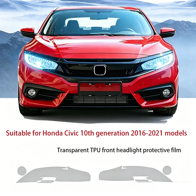 For Honda Civic 10th Gen 2016-2021 TPU Transparent Smoked Black Headlight Film Anti-Scratch Sticker Repair Accessories
For Honda Civic 10th Gen 2016-2021 TPU Transparent Smoked Black Headlight Film Anti-Scratch Sticker Repair Accessories