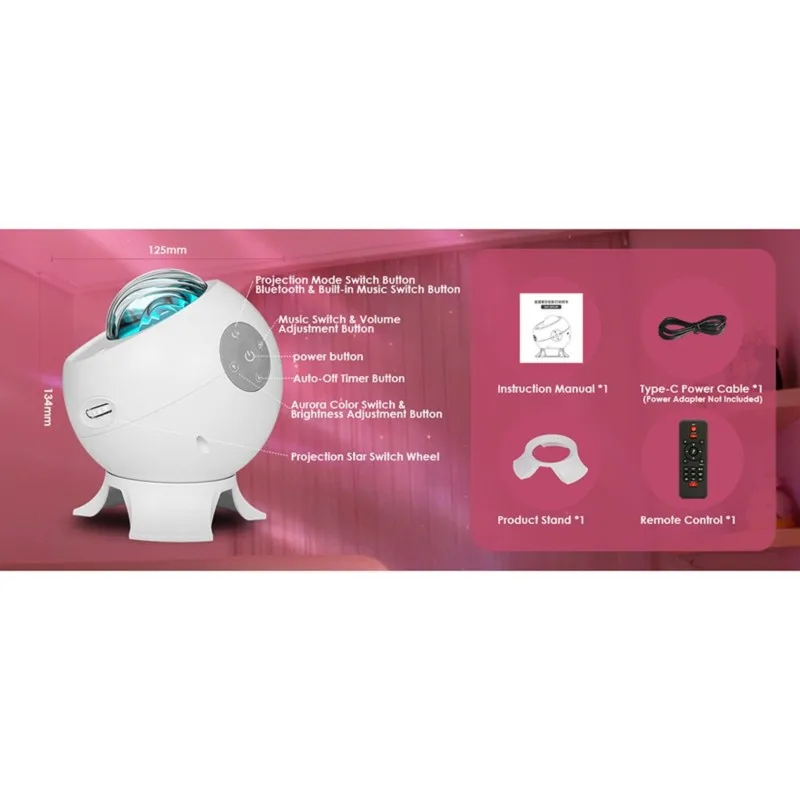 FULL-Aurora Borealis Starry Sky Light With Bluetooth Speaker-Projector And Remote Control-USB Rechargeable
FULL-Aurora Borealis Starry Sky Light With Bluetooth Speaker-Projector And Remote Control-USB Rechargeable