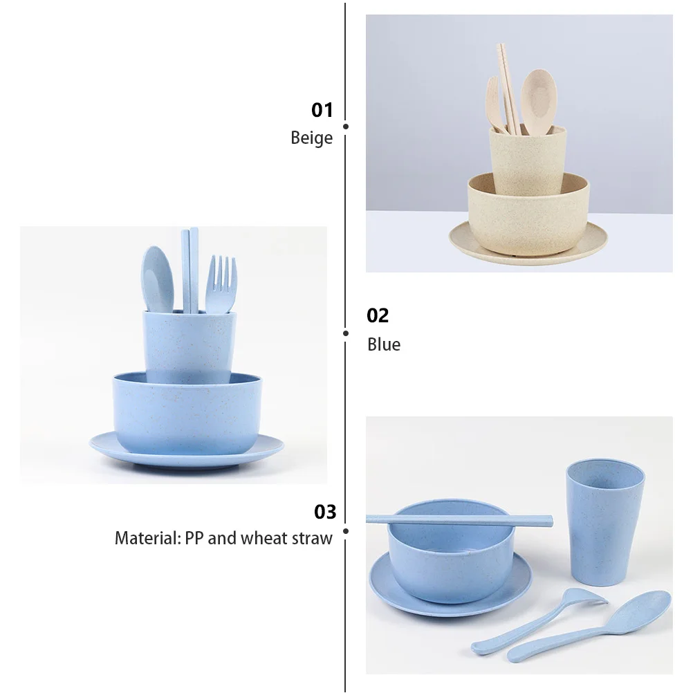 12pcs Environmental Wheat Straw Fiber Biodegradable Portable Cutlery Set Food Safe Lightweight Durable Bowl Plate Cup Spoon Fork
12pcs Environmental Wheat Straw Fiber Biodegradable Portable Cutlery Set Food Safe Lightweight Durable Bowl Plate Cup Spoon Fork
