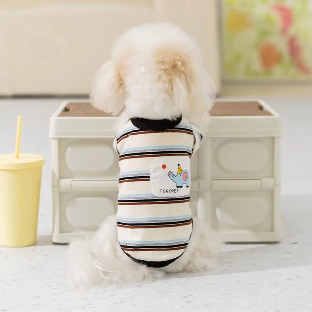 Cartoon Pet Elephant Striped T-shirt Summer Thin Comfortable Dog Vest Breathable Sun Protection Cool Pet Clothes Pet Supplies
Cartoon Pet Elephant Striped T-shirt Summer Thin Comfortable Dog Vest Breathable Sun Protection Cool Pet Clothes Pet Supplies