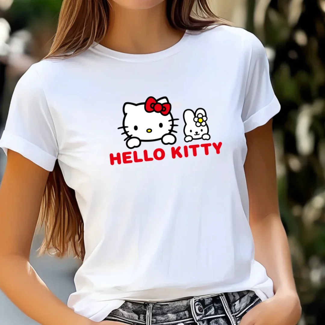1PC Women's Red Hello Kitty White Casual Round Neck Short Sleeve Imitation Embroidered Printed T-shirt
1PC Women's Red Hello Kitty White Casual Round Neck Short Sleeve Imitation Embroidered Printed T-shirt