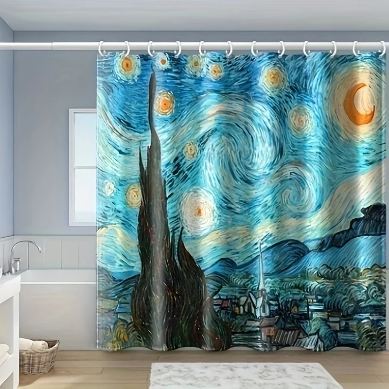 «Водонепроницаемая занавеска для душа Van Gogh Starry Night», классический художественный дизайн для элегантного декора ванной комнаты, идеальный подарок для любителей искусства»
«Водонепроницаемая занавеска для душа Van Gogh Starry Night», классический художественный дизайн для элегантного декора ванной комнаты, идеальный подарок для любителей искусства»