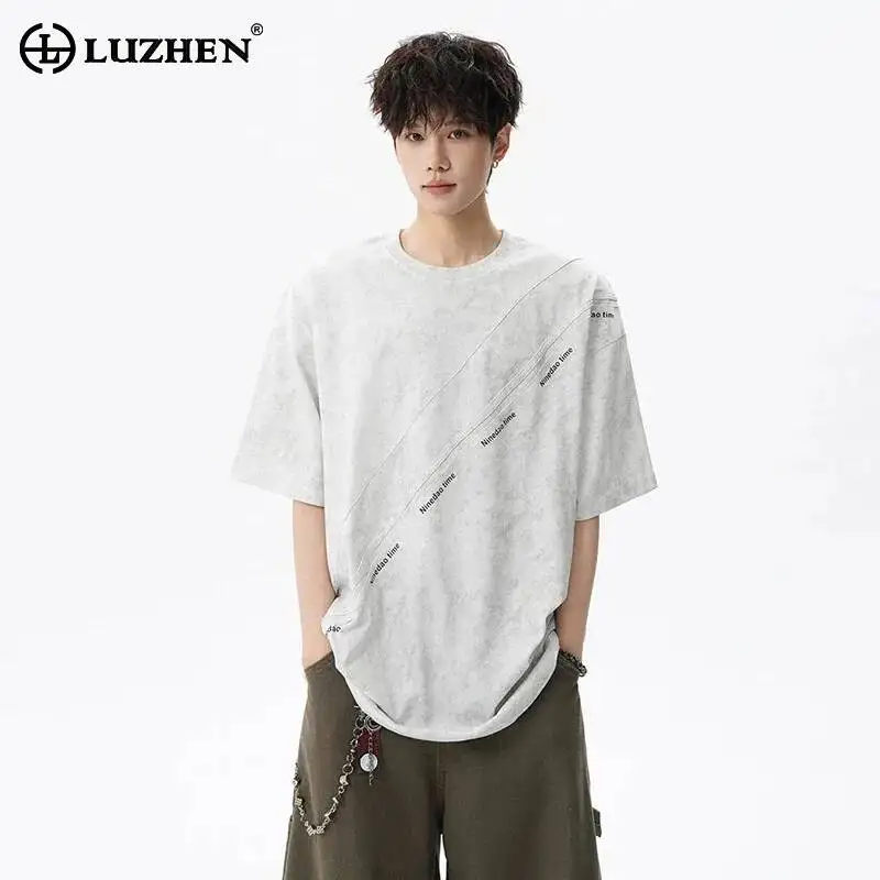LUZHEN 2026 Summer Line Letter Printed Loose Short Sleeve T-shirt Men's Fashion High Quality Cotton Pullover Tops Clothes JY6978
LUZHEN 2026 Summer Line Letter Printed Loose Short Sleeve T-shirt Men's Fashion High Quality Cotton Pullover Tops Clothes JY6978