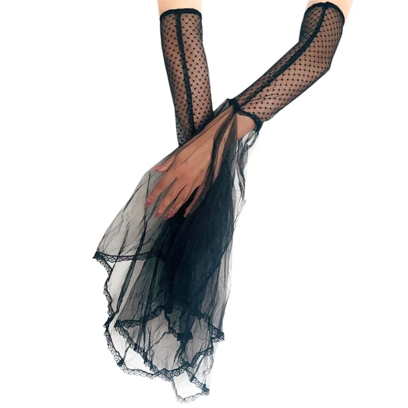 Halloween Costume Gloves Black Long Lace Cuff Sleeves For Women Teens Girl Elegant Detachable Bowknot Decorative Sleeves
Halloween Costume Gloves Black Long Lace Cuff Sleeves For Women Teens Girl Elegant Detachable Bowknot Decorative Sleeves