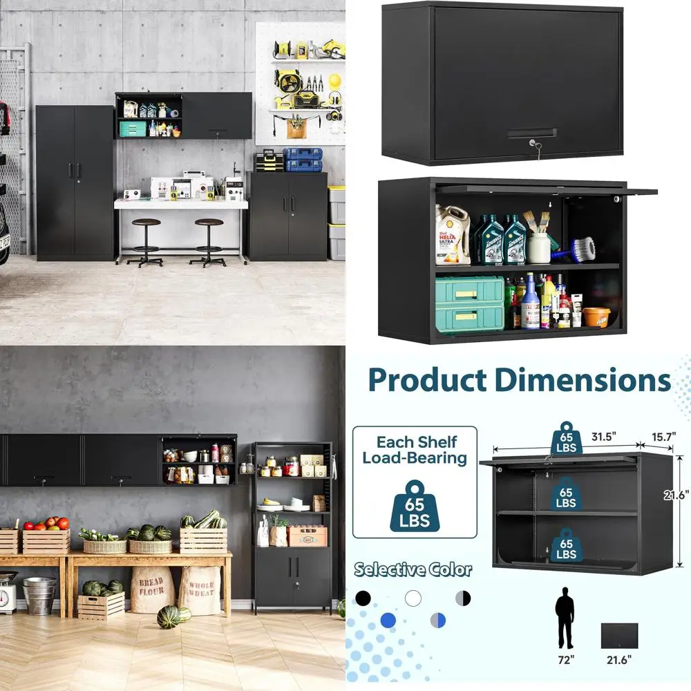 Металлический настенный шкаф с дверцей и полкой для гаража, домашнего офиса, кухни и кладовой
Металлический настенный шкаф с дверцей и полкой для гаража, домашнего офиса, кухни и кладовой