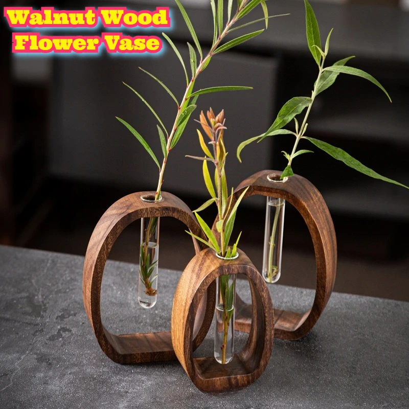 Walnut Flower Holder Vase Hydroponic Glass Test Tube Bud Kenzan Ikebana Floral Arrangement Japanese Style Home Decor Ornament
Walnut Flower Holder Vase Hydroponic Glass Test Tube Bud Kenzan Ikebana Floral Arrangement Japanese Style Home Decor Ornament