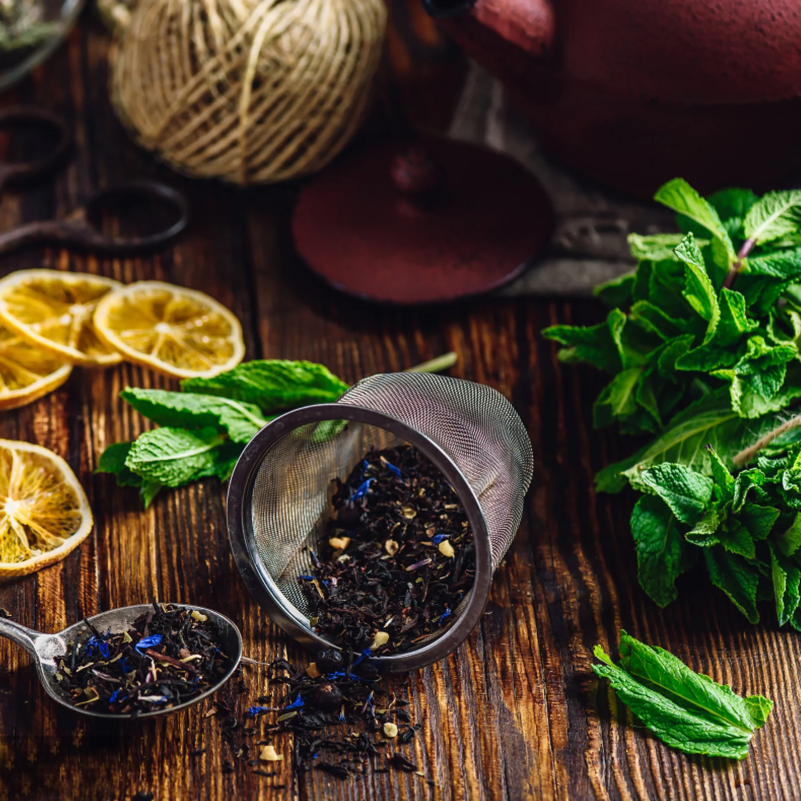 8Pcs Stainless Steel Tea Filter Metal Infuser Sturdy Strainer for Loose Leaf Teas and Spices Easy to Use Diameter 5.8cm X Height
8Pcs Stainless Steel Tea Filter Metal Infuser Sturdy Strainer for Loose Leaf Teas and Spices Easy to Use Diameter 5.8cm X Height