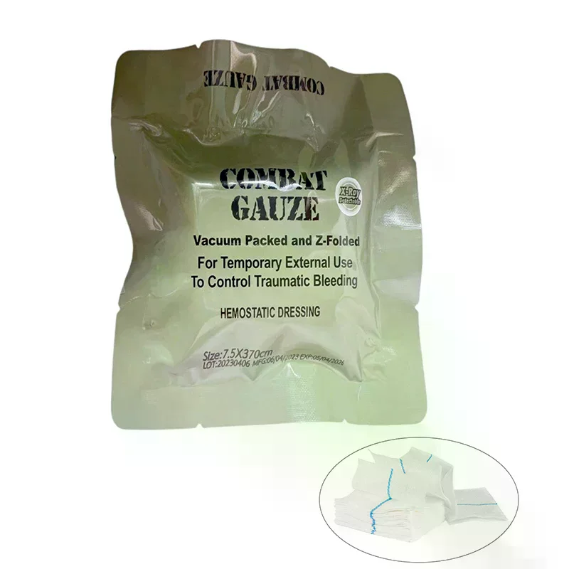 Kaolin Gauze Combat Hemostatic Emergency Trauma Z-Fold Soluble For Ifak Tactical First Aid Kit Medical Wound Dressing
Kaolin Gauze Combat Hemostatic Emergency Trauma Z-Fold Soluble For Ifak Tactical First Aid Kit Medical Wound Dressing