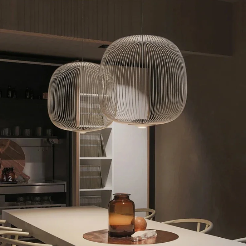 Nordic Foscarini Modern LED Hanging Light Creative Bird Cage Chandelier Iron Lines Metal for Villa Lobby Living Dining Room Home
Nordic Foscarini Modern LED Hanging Light Creative Bird Cage Chandelier Iron Lines Metal for Villa Lobby Living Dining Room Home