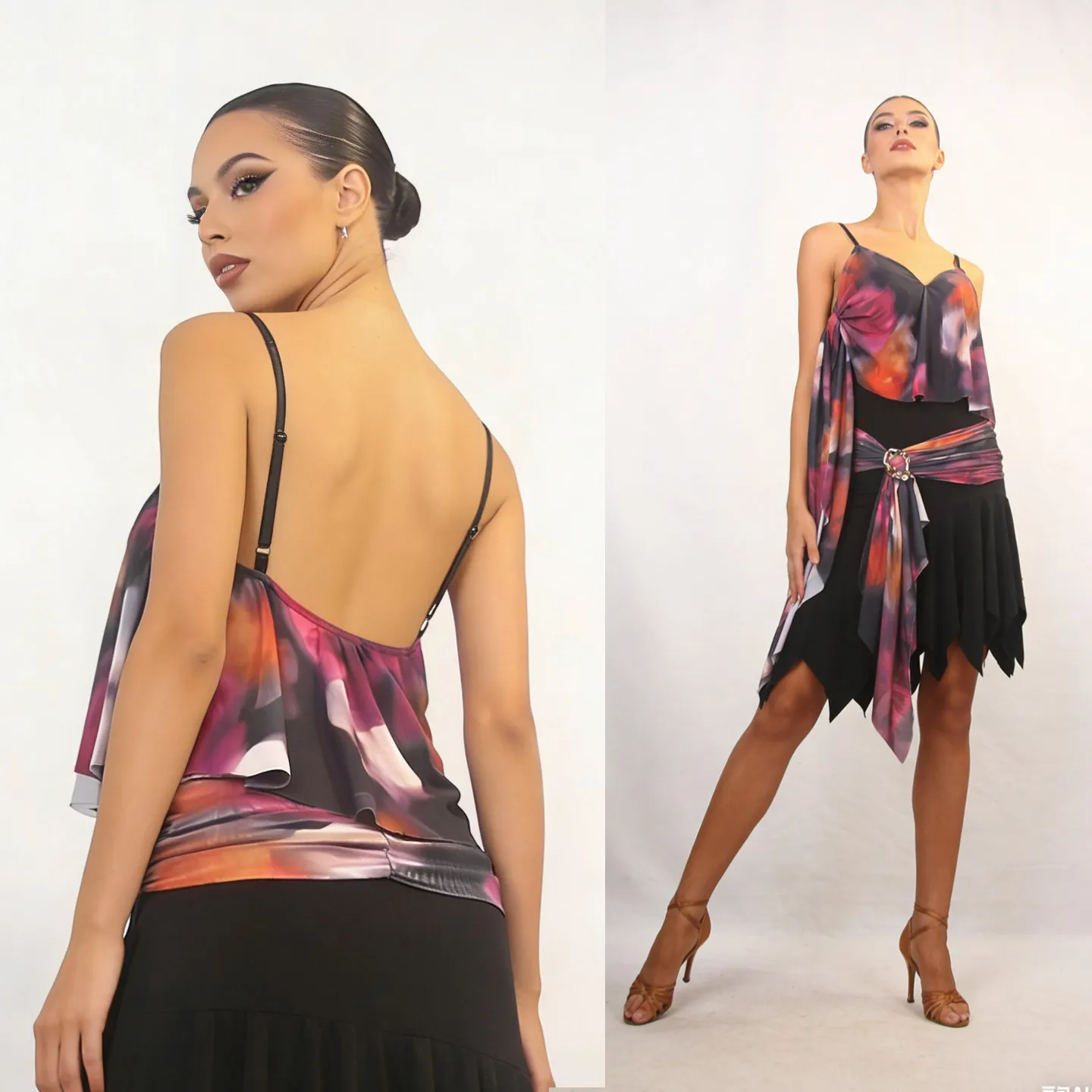 2026 Print Ruffled Top Latin Dance Costumes Jumpsuit Practice Chacha Rumba Tango Dress Adult Latin Performance Wear DQL12655
2026 Print Ruffled Top Latin Dance Costumes Jumpsuit Practice Chacha Rumba Tango Dress Adult Latin Performance Wear DQL12655
